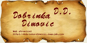 Dobrinka Dimović vizit kartica